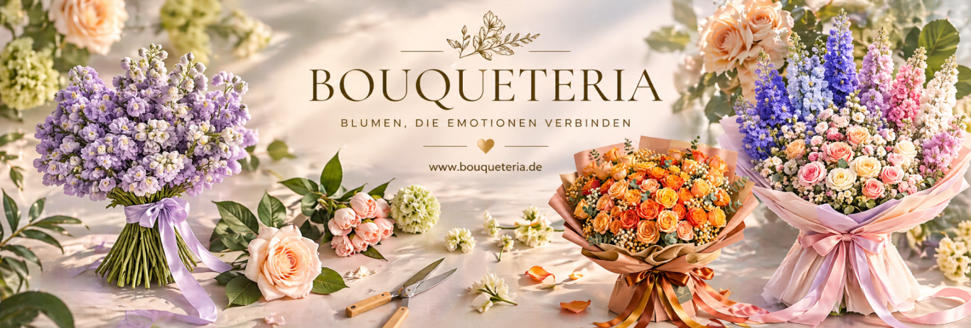 Sechs rosa Rosen mit grünen Blättern auf einem rosafarbenen Hintergrund.