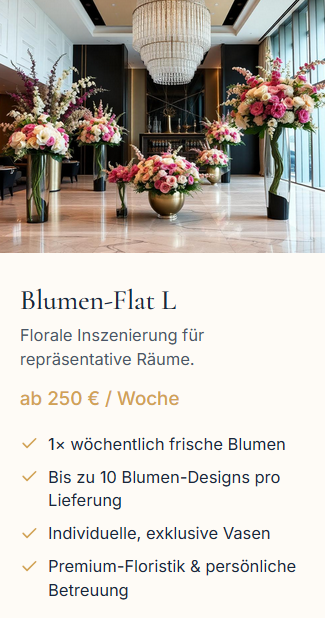 Blumen für Firmen in der Nähe Blumen-Abonnement mit wöchentlichen frischen Blumen und exklusiven Designs.